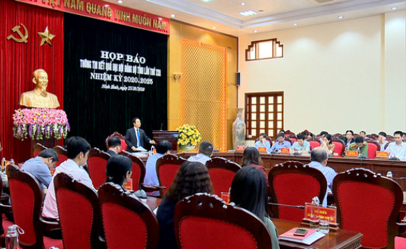 Họp b&aacute;o th&ocirc;ng tin kết quả Đại hội đại biểu Đảng bộ tỉnh lần thứ XXII