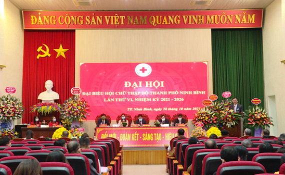 Đại hội đại biểu Hội Chữ thập đỏ TP Ninh B&igrave;nh lần thứ VI