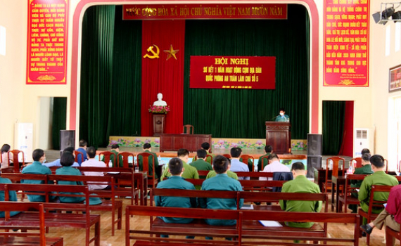 Kim Sơn sơ kết Cụm địa b&agrave;n quốc ph&ograve;ng an to&agrave;n l&agrave;m chủ
