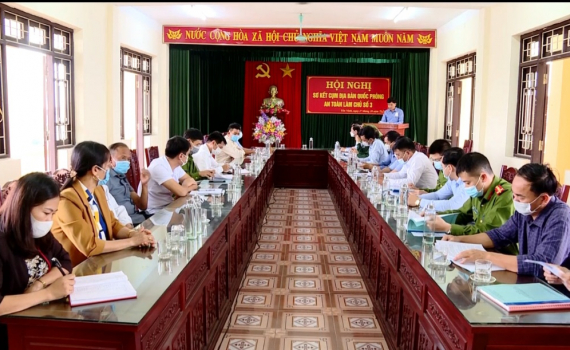 Y&ecirc;n Kh&aacute;nh v&agrave; Nho Quan sơ kết Cụm địa b&agrave;n quốc ph&ograve;ng an to&agrave;n l&agrave;m chủ năm 2021