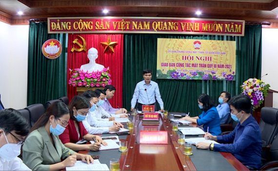 Giao ban trực tuyến triển khai c&ocirc;ng t&aacute;c Mặt trận qu&yacute; IV năm 2021