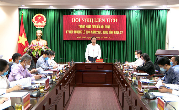 Thống nhất dự kiến nội dung kỳ họp thường lệ cuối năm 2021 của HĐND tỉnh