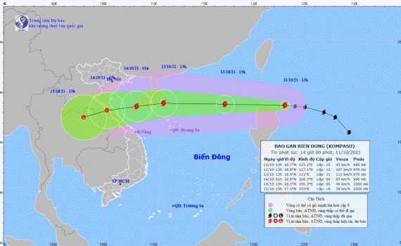 C&ocirc;ng điện số 08 ng&agrave;y 11/10/2021 của Ban Chỉ huy PCTT v&agrave; TKCN tỉnh về ứng ph&oacute; với b&atilde;o số 8 v&agrave; mưa lũ