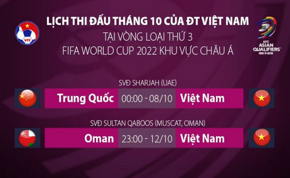 Điều chỉnh giờ thi đấu trận ĐT Việt Nam gặp ĐT Trung Quốc