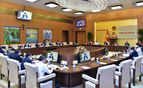 Chủ tịch Quốc hội Vương Đ&igrave;nh Huệ chủ tr&igrave; họp Ban chỉ đạo c&aacute;c chuy&ecirc;n đề về chiến lược x&acirc;y dựng v&agrave; ho&agrave;n thiện nh&agrave; nước ph&aacute;p quyền x&atilde; hội chủ nghĩa 