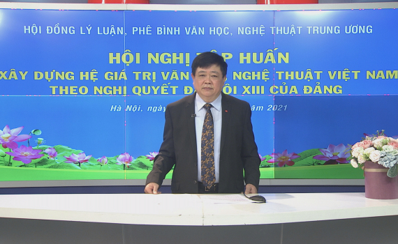 X&acirc;y dựng t&agrave;i liệu tập huấn về chủ đề &ldquo;X&acirc;y dựng hệ gi&aacute; trị văn học, nghệ thuật Việt Nam theo Nghị quyết Đại hội XIII của Đảng&rdquo;