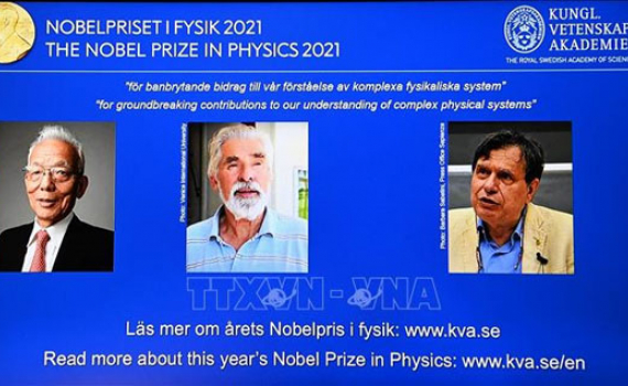 Giải Nobel Vật l&yacute; 2021 gọi t&ecirc;n 3 nhà khoa học đ&ecirc;́n từ Mỹ, Đức v&agrave; Italia