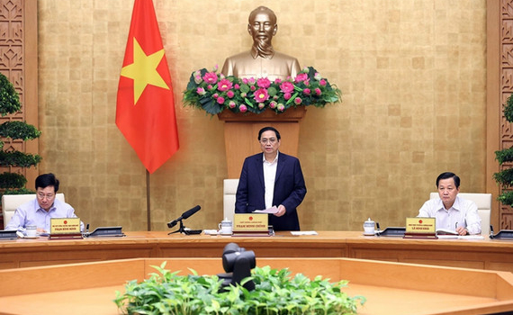Thủ tướng Ch&iacute;nh phủ Phạm Minh Ch&iacute;nh chủ tr&igrave; phi&ecirc;n họp Ch&iacute;nh phủ thường kỳ th&aacute;ng 10-2022