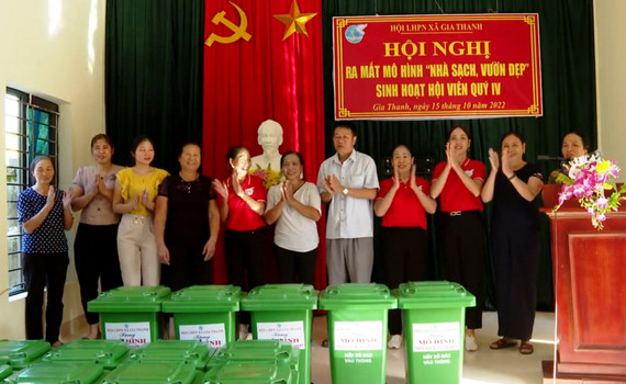  Hội Li&ecirc;n hiệp Phụ nữ x&atilde; Gia Thanh ra mắt m&ocirc; h&igrave;nh "Nh&agrave; sạch, vườn đẹp"