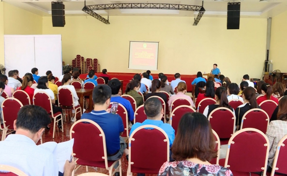 Tập huấn c&ocirc;ng t&aacute;c tổ chức Đại hội C&ocirc;ng đo&agrave;n c&aacute;c cấp nhiệm kỳ 2023- 2028