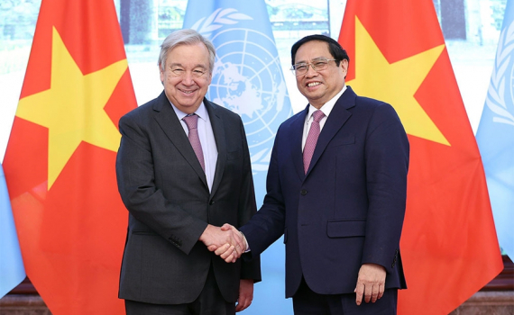 Thủ tướng Ch&iacute;nh phủ Phạm Minh Ch&iacute;nh tiếp Tổng Thư k&yacute; Li&ecirc;n hợp quốc Ant&oacute;nio Guterres