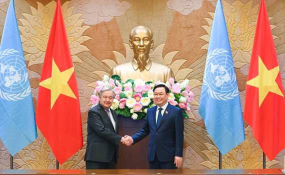 Chủ tịch Quốc hội Vương Đ&igrave;nh Huệ tiếp Tổng thư k&yacute; Li&ecirc;n hợp quốc Ant&oacute;nio Guterres