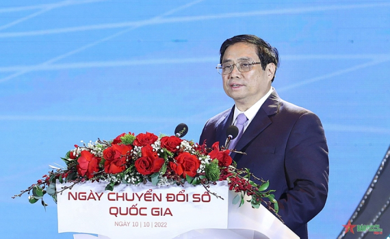 Thủ tướng Ch&iacute;nh phủ Phạm Minh Ch&iacute;nh gửi th&ocirc;ng điệp về đẩy mạnh chuyển đổi số quốc gia