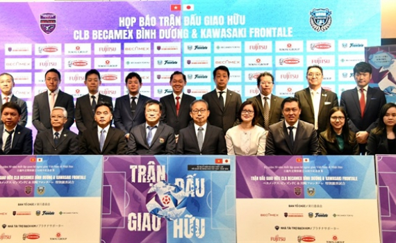 CLB B&igrave;nh Dương đ&aacute; giao hữu với CLB Kawasaki Frontale (Nhật Bản) v&agrave;o ng&agrave;y 20.11