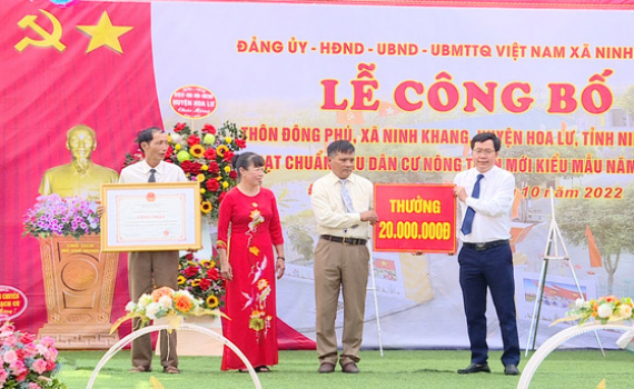 Th&ocirc;n Đ&ocirc;ng Ph&uacute;, x&atilde; Ninh Khang đạt khu d&acirc;n cư NTM kiểu mẫu