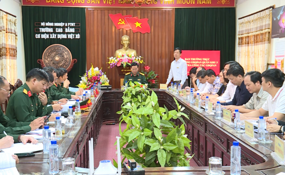 Kiểm tra c&ocirc;ng t&aacute;c Gi&aacute;o dục quốc ph&ograve;ng an ninh tại Trường Cao đẳng Cơ điện x&acirc;y dựng Việt X&ocirc;