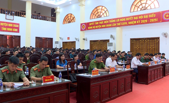 Nho Quan triển khai c&ocirc;ng t&aacute;c tuyển chọn, gọi c&ocirc;ng d&acirc;n nhập ngũ năm 2023