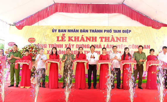 Kh&aacute;nh th&agrave;nh Trụ sở C&ocirc;ng an x&atilde; Đ&ocirc;ng Sơn, th&agrave;nh phố Tam Điệp