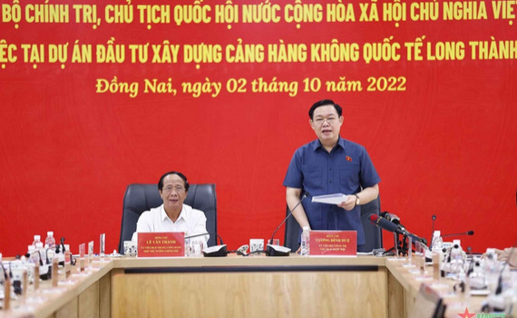 Chủ tịch Quốc hội Vương Đ&igrave;nh Huệ: Quyết liệt h&agrave;nh động để thực hiện đ&uacute;ng tiến độ Dự &aacute;n Cảng H&agrave;ng kh&ocirc;ng quốc tế Long Th&agrave;nh