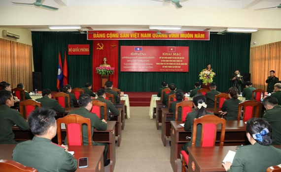 Tập huấn nghiệp vụ, c&ocirc;ng t&aacute;c văn ph&ograve;ng d&agrave;nh cho c&aacute;n bộ, nh&acirc;n vi&ecirc;n Bộ Quốc ph&ograve;ng L&agrave;o