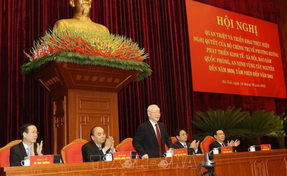 Ph&aacute;t biểu của Tổng B&iacute; thư tại Hội nghị to&agrave;n quốc qu&aacute;n triệt, triển khai Nghị quyết số 23-NQ/TW của Bộ Ch&iacute;nh trị kh&oacute;a XIII