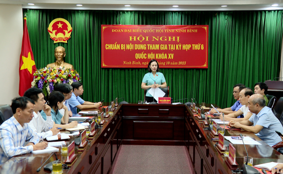 Đo&agrave;n Đại biểu Quốc hội tỉnh chuẩn bị nội dung tham gia tại kỳ họp thứ S&aacute;u, Quốc hội kh&oacute;a XV