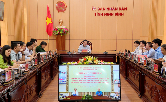 Hội nghị trực tuyến Phi&ecirc;n họp thứ hai Tổ c&ocirc;ng t&aacute;c cải c&aacute;ch thủ tục h&agrave;nh ch&iacute;nh của Thủ tướng Ch&iacute;nh phủ