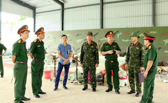  Bộ Chỉ huy Qu&acirc;n sự tỉnh kiểm tra c&ocirc;ng t&aacute;c x&acirc;y dựng Sở Chỉ huy diễn tập