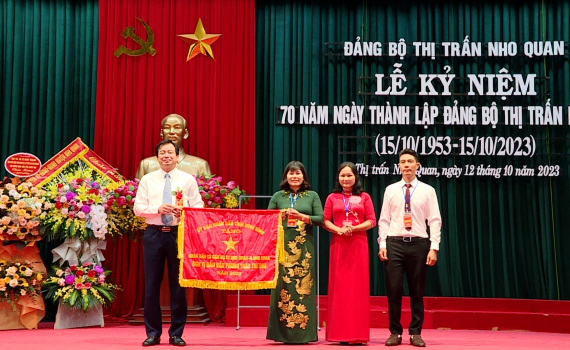 Kỷ niệm 70 năm ng&agrave;y th&agrave;nh lập Đảng bộ thị trấn Nho Quan