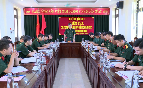 Kiểm tra hoạt động c&ocirc;ng t&aacute;c Đảng, c&ocirc;ng t&aacute;c Ch&iacute;nh trị tại Ban CHQS th&agrave;nh phố Tam Điệp