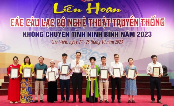 Li&ecirc;n hoan c&aacute;c CLB Nghệ thuật truyền thống kh&ocirc;ng chuy&ecirc;n tỉnh Ninh B&igrave;nh năm 2023 th&agrave;nh c&ocirc;ng tốt đẹp