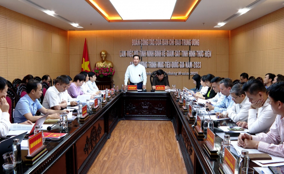 Ban Chỉ đạo Trung ương c&aacute;c Chương tr&igrave;nh Mục ti&ecirc;u quốc gia l&agrave;m việc với UBND tỉnh Ninh B&igrave;nh