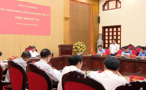 Phi&ecirc;n họp thứ 6 Ban Chỉ đạo ph&ograve;ng, chống tham nhũng, ti&ecirc;u cực tỉnh