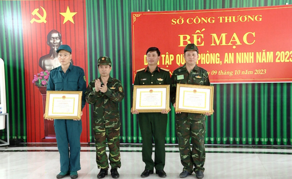 Sở C&ocirc;ng Thương diễn tập quốc ph&ograve;ng - an ninh năm 2023