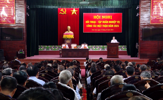 Kim Sơn đối thoại, tập huấn nghiệp vụ c&ocirc;ng t&aacute;c Mặt trận năm 2024