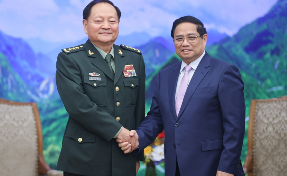 Thủ tướng Phạm Minh Ch&iacute;nh tiếp Ph&oacute; Chủ tịch Qu&acirc;n ủy Trung Quốc