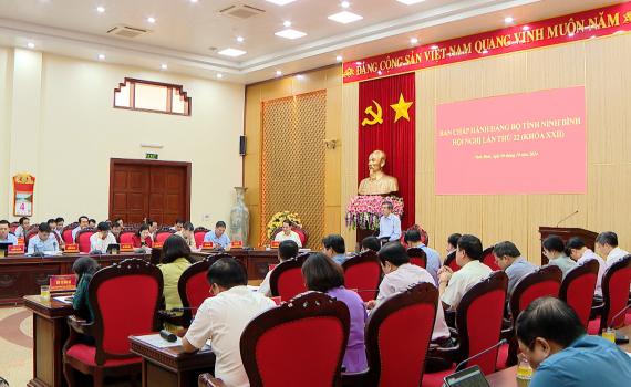 Hội nghị Ban Chấp h&agrave;nh Đảng bộ tỉnh Ninh B&igrave;nh lần thứ 22 (kh&oacute;a XXII)