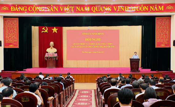 Ban Thường vụ Tỉnh ủy qu&aacute;n triệt, triển khai c&aacute;c văn bản của Bộ Ch&iacute;nh trị, Ban B&iacute; thư