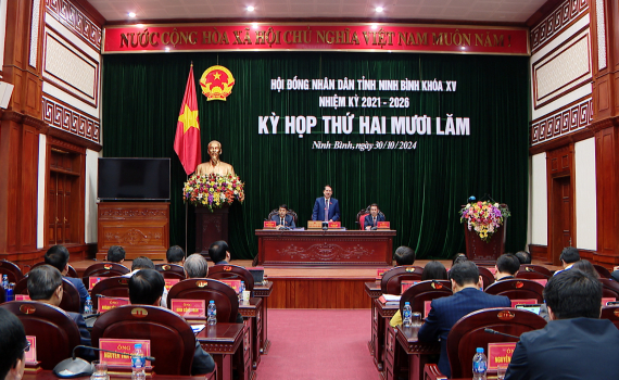 Kỳ họp thứ hai mươi lăm, HĐND tỉnh Ninh B&igrave;nh kh&oacute;a XV