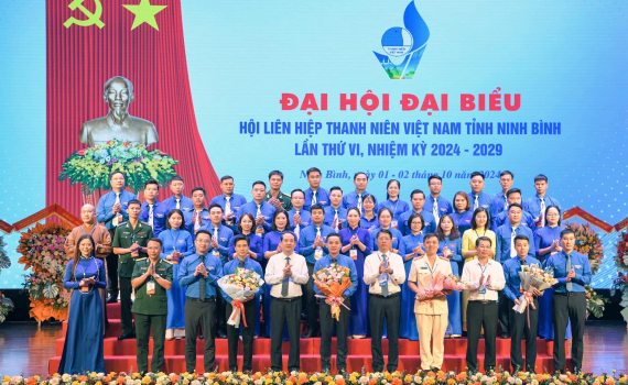 Đại hội đại biểu Hội Li&ecirc;n hiệp Thanh ni&ecirc;n Việt Nam tỉnh Ninh B&igrave;nh lần thứ VI, nhiệm kỳ 2024-2029