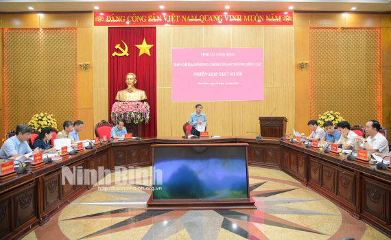 Phi&ecirc;n họp thứ 10, Ban Chỉ đạo ph&ograve;ng, chống tham nhũng, ti&ecirc;u cực tỉnh