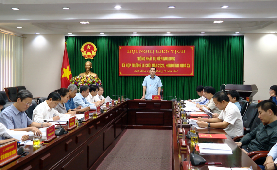 Thống nhất nội dung kỳ họp cuối năm 2024, HĐND tỉnh Ninh B&igrave;nh kh&oacute;a XV