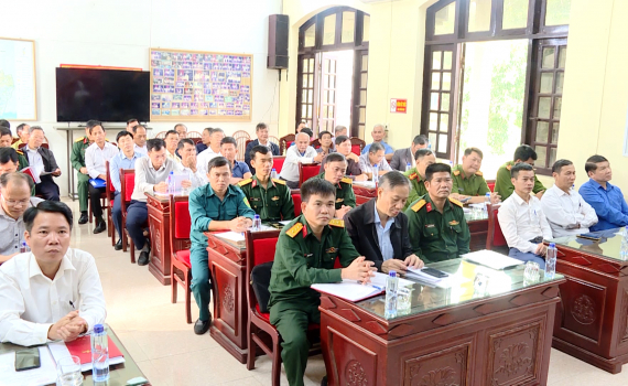 Sơ kết hoạt động Cụm địa b&agrave;n quốc ph&ograve;ng an to&agrave;n l&agrave;m chủ