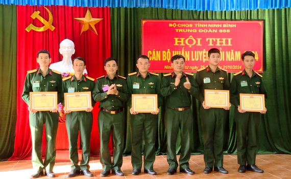 Bế mạc Hội thi c&aacute;n bộ huấn luyện điều lệnh giỏi năm 2024