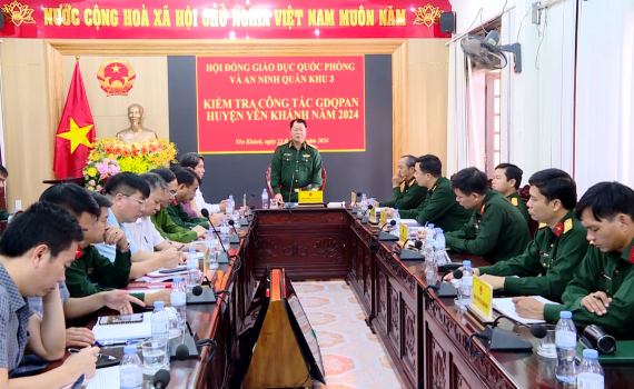 Qu&acirc;n khu 3 kiểm tra c&ocirc;ng t&aacute;c gi&aacute;o dục QP&AN tại Y&ecirc;n M&ocirc;, Y&ecirc;n Kh&aacute;nh