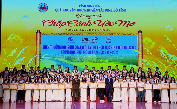 Chương tr&igrave;nh &ldquo;Chắp c&aacute;nh ước mơ&rdquo; Quỹ Khuyến học, khuyến t&agrave;i Đinh Bộ Lĩnh năm 2024