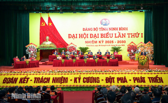 Khai mạc trọng thể Đại hội đại biểu Đảng bộ tỉnh Ninh B&igrave;nh lần thứ I, nhiệm kỳ 2025-2030