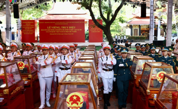 Truyền h&igrave;nh trực tiếp Lễ truy điệu, an t&aacute;ng h&agrave;i cốt liệt sĩ