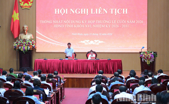 Hội nghị li&ecirc;n tịch thống nhất nội dung Kỳ họp thường lệ cuối năm 2026, HĐND tỉnh kh&oacute;a XVI