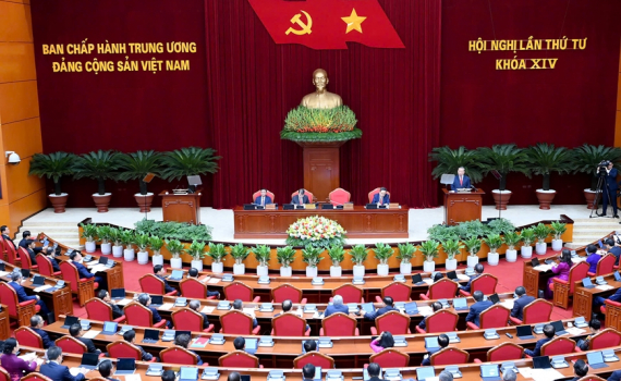 Ng&agrave;y l&agrave;m việc thứ hai Hội nghị lần thứ tư Ban Chấp h&agrave;nh Trung ương Đảng kh&oacute;a XIV